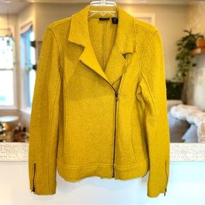 Tahari Wool Blend Long Sleeve Golden Green Jacket - M